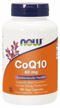NOW Foods Koenzym Q10 60 mg, 180 kapsułek