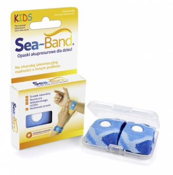 Sea-band opaska akupresurowa przeciw mdłościom dla dzieci, niebieska 1 para