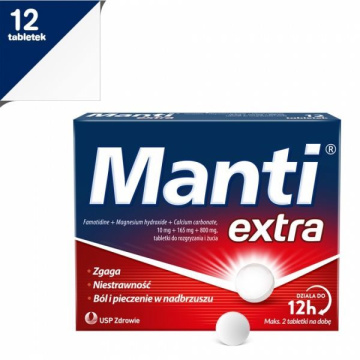 Manti Extra (10mg+165mg+800mg), 12 tabletek