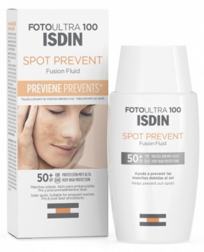 Isdin Fotoultra 100 Spot Prevent  fluid zapobiegający powstawaniu przebarwień spf 50+, 50 ml
