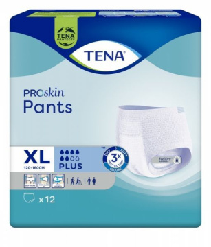 TENA Pants ProSkin Plus XL Majtki chłonne  12 sztuk