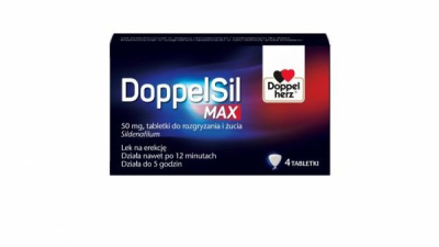 DoppelSil MAX 50 mg, 4 tabletki do żucia