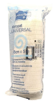 Opaska elastyczna Matopat Universal, 8cmx5m z zapinką, 1 sztuka