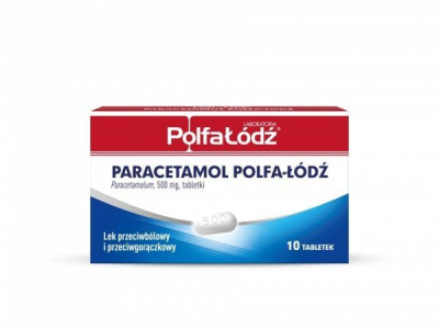 Paracetamol Polfa-Łódź 500 mg, 10 tabletek