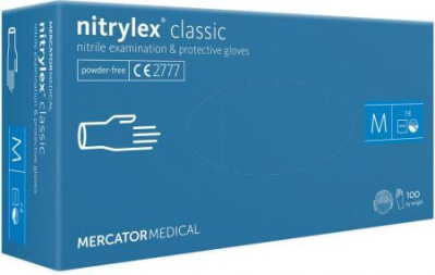 Rękawice nitrylowe NITRYLEX classic  rozmiar M, 100 sztuk