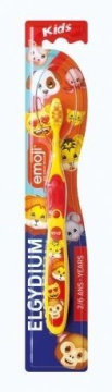 Elgydium Emoji Kids, szczoteczka do zębów dla dzieci w wieku 2-6 lat, 1 sztuka