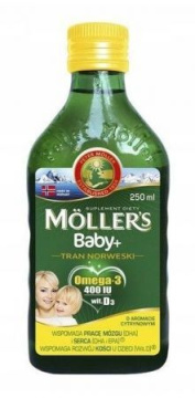 Mollers Baby+ Tran Norweski Cytrynowy 250 ml