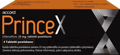 Princex 25 mg, 4 tabletki