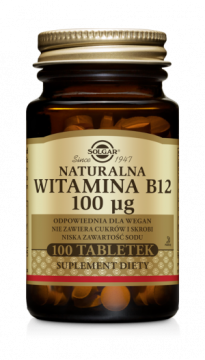 Solgar Naturalna witamina B12 100 μg, 100 tabletek