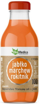EkaMedica Sok Jabłko, marchew, rokitnik, 300 ml