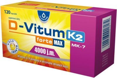 D-Vitum Forte Max 4000 j.m. K2, 120 kapsułek