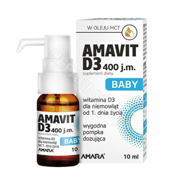 AMAVIT D3 Baby 400 j.m. płyn, 10 ml