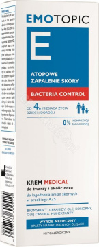 Emotopic Bacteria Control krem Medical do twarzy i okolic oczu, 50 ml