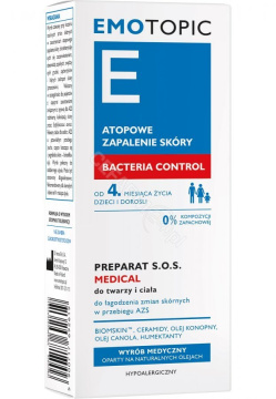 Emotopic Bacteria Control preparat S.O.S. Medical do twarzy i ciała, 30 ml