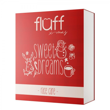 Fluff Sweet Dream Face Care zestaw - żel do mycia twarzy 100 ml + krem do twarzy 30 ml + maseczka do twarzy 30 ml