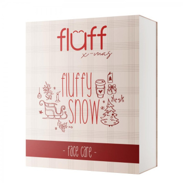 Fluff Fluffy Snow Face Care zestaw - maseczka do twarzy 30 ml + krem do twarzy 30 ml + żel do mycia twarzy 100 ml