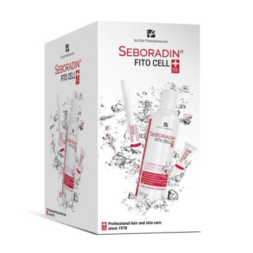 Seboradin zestaw Fitocell - szampon wzmacniający 200 ml + serum wzmacniające do włosów 15 x 6g + aktywator do brwi i rzęs 6 ml