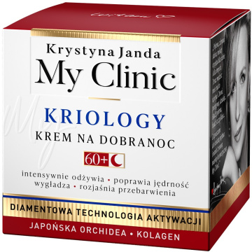 JANDA My Clinic Kriology 60+ Krem na dobranoc - Japońska Orchidea & Kolagen, 50 ml