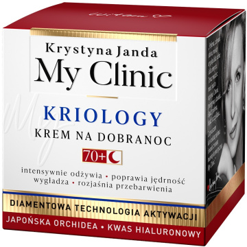 JANDA My Clinic Kriology 70+ Krem na dobranoc - Japońska Orchidea & Kwas Hialuronowy, 50 ml