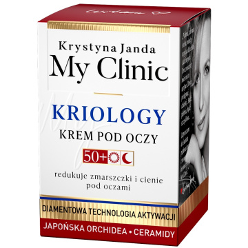 JANDA My Clinic Kriology 50+ Krem pod oczy redukujący zmarszczki i cienie - Japońska Orchidea & Ceramidy, 15 ml