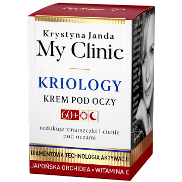 JANDA My Clinic Kriology 60+ Krem pod oczy redukujący zmarszczki i cienie - Japońska Orchidea & Witamina E, 15 ml