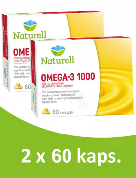 Naturell Omega-3 1000, dwupak - 2 x 60 kaps