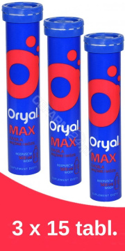Oryal Max, trójpak - 3 x 15 tabletek musujących