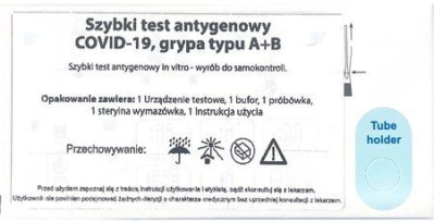 Szybki test antygenowy COVID-19, grypa typu A+B, 1 sztuka