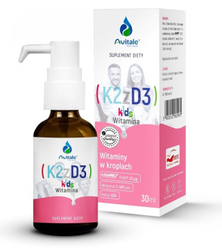 Avitale Witamina K2 + D3 Kids, płyn  30 ml