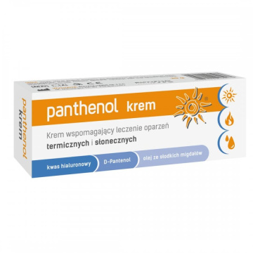 Panthenol, krem wspomagający leczenie oparzeń termicznych i słonecznych, 30 g