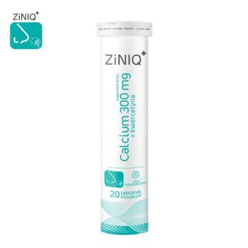 ZINIQ Calcium 300 mg + Kwercetyna, 20 tabletek musujących
