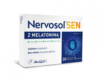 Nervosol sen z melatoniną, 20 tabletek powlekanych