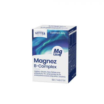 Vitter Blue, Magnez B-complex, 50 tabletek