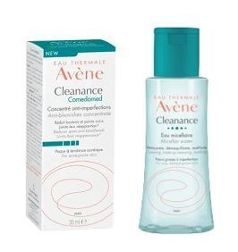 Avene Cleanance Comedomed koncentrat przeciw niedoskonałościom 30 ml + woda micelarna 100 ml