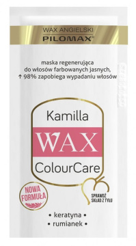 Wax Colour Care Kamilla - maska regenerująca do włosów farbowanych na kolory jasne i do skóry głowy 20 ml