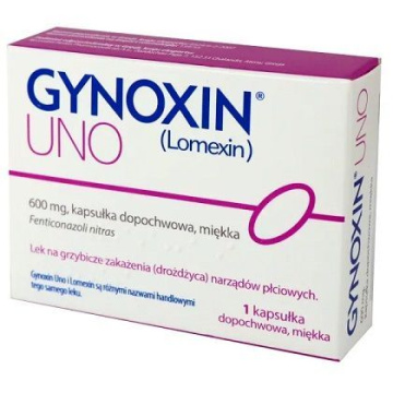 Gynoxin Uno 600mg, 1 kapsułka dopochwowa, IMPORT RÓWNOLEGŁY, Inpharm