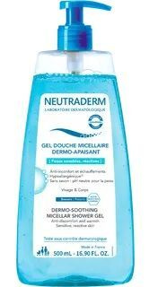 Neutraderm Dermo, łagodzący micelarny żel pod prysznic, skóra wrażliwa i reaktywna, 500ml