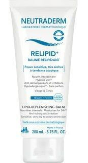 Neutraderm Relipid+, balsam odbudowujący warstwę lipidową, skóra wrażliwa, bardzo sucha i atopowa, 200ml