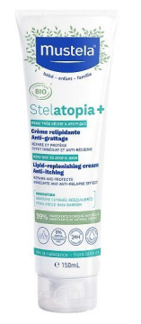 Mustela Stelatopia+, krem uzupełniający lipidy, dla skóry suchej i skłonnej do atopii, dla całej rodziny, 150 ml