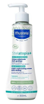 Mustela Stelatopia+, krem uzupełniający lipidy, dla skóry suchej i skłonnej do atopii, dla całej rodziny, 300 ml
