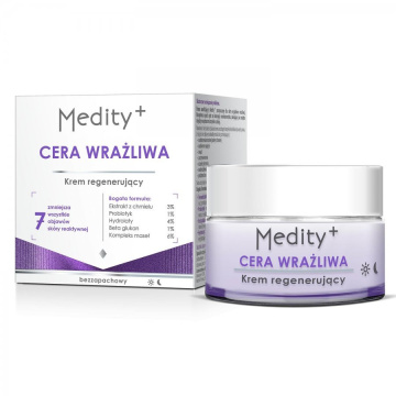 Medity+ Cera Wrażliwa, Krem regenerujący, 50 ml