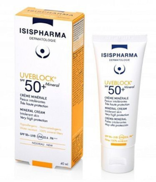 IsisPharma UveBlock, krem mineralny do twarzy SPF50+, 40 ml