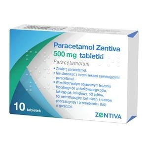Paracetamol Zentiva 500 mg, 10 tabletek