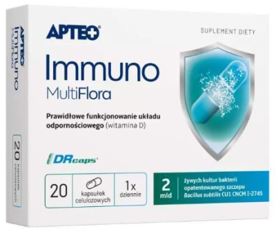 Apteo, Immuno MultiFlora, 20 kapsułek celulozowych