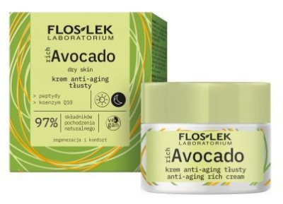 Flos-Lek Laboratorium, Rich Avocado, krem anti-aging, tłusty, 50ml