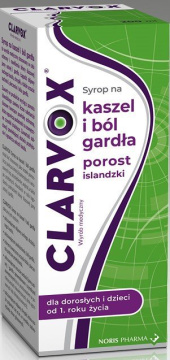 Clarvox, syrop na kaszel i ból gardła, 200 ml