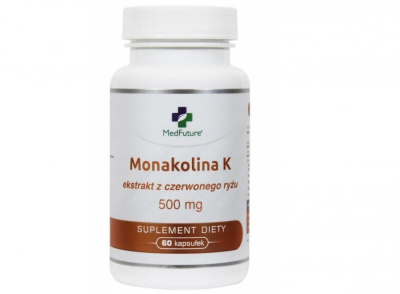 Monakolina K 500 mg (ekstrakt z czerwonego ryżu), 60 kapsułek (Medfuture)
