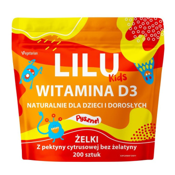 MyVita Lilu Kids, witamina D3 żelki dla dzieci i dorosłych, 200 sztuk