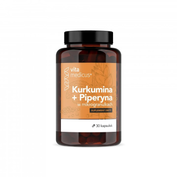 Vitamedicus kurkumina + piperyna, 30 kapsułek