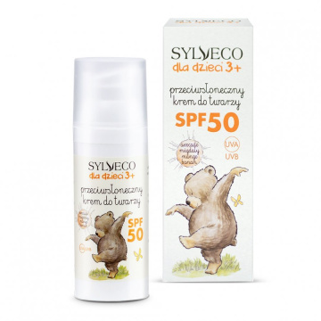 Sylveco dla dzieci 3+ przeciwsłoneczny krem do twarzy SPF50, 50 ml